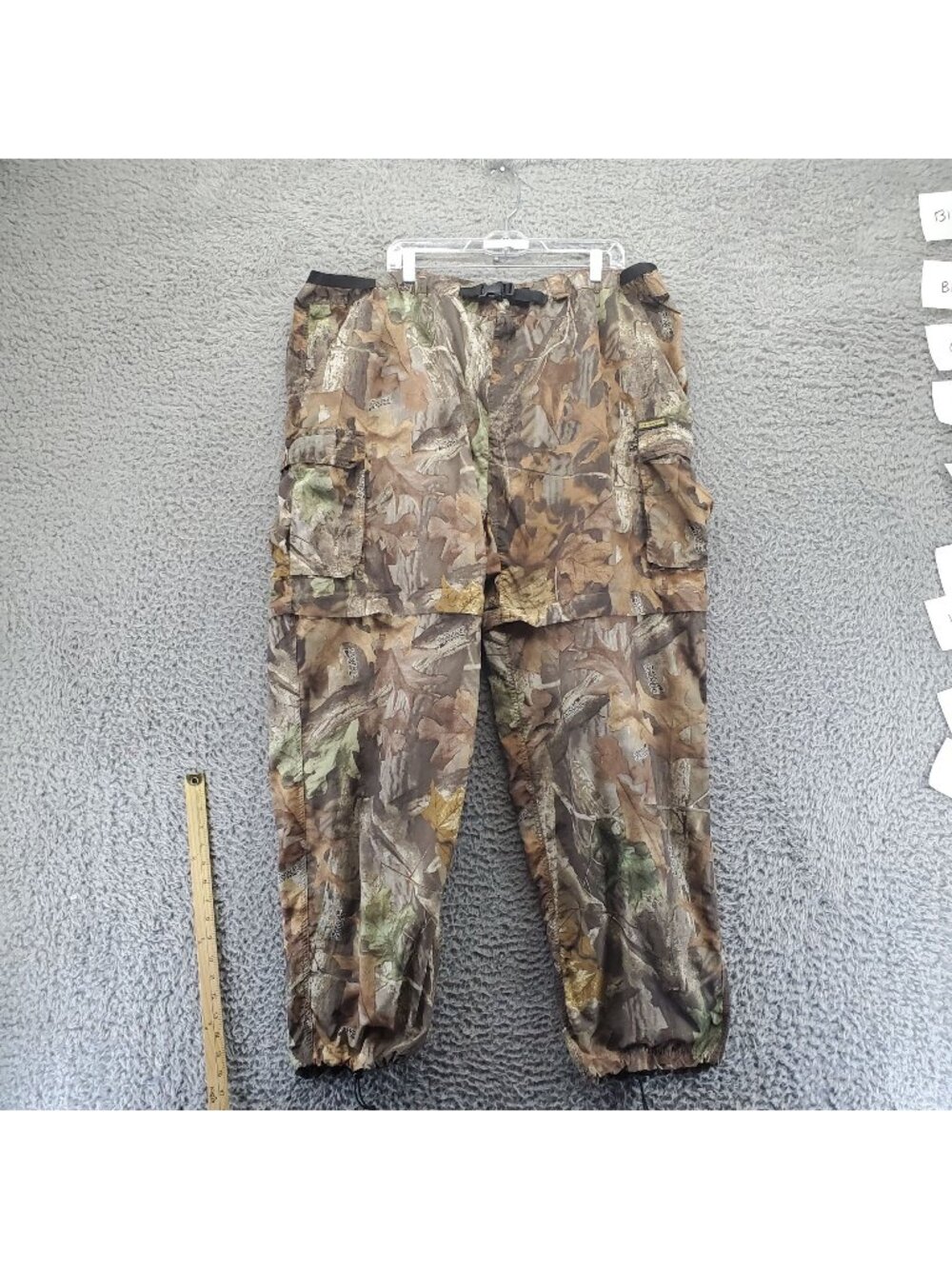 Remington Pants Mens 2XL Green Camouflage Nylon Drawstring Cargo *Read*